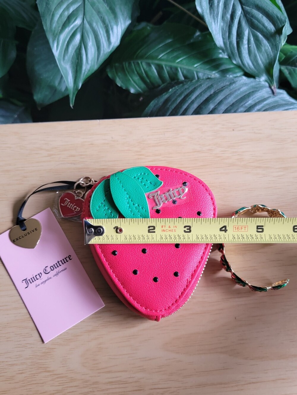 Juicy Couture Red Strawberry Coin Pouch & Strawberry Cuff Bracelet - Picture 6 of 8
